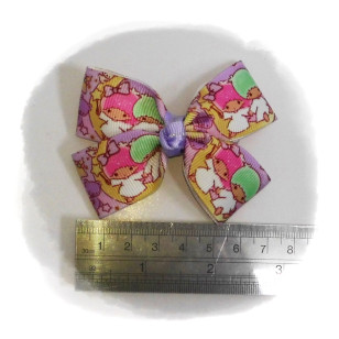 My Melody / Little Twin Stars Grosgrain Ribbon Girls Hair Bows ( Hair Band + Hair Clip Set ) 1a or 1b